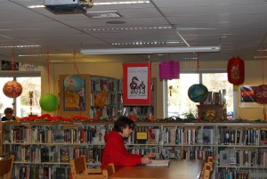 A student studies in the HHS library. courtesy of http://hhs.hanovernorwichschools.org/