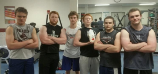 Recent photo of Regular Morning Lifters on March 23. From left to right: Ben Wagner, Robert Putnam, Jack Loftus, Elijah Putnam, Colby Marsh, and Eamon Worden. Chris Robertson is missing from the picture.