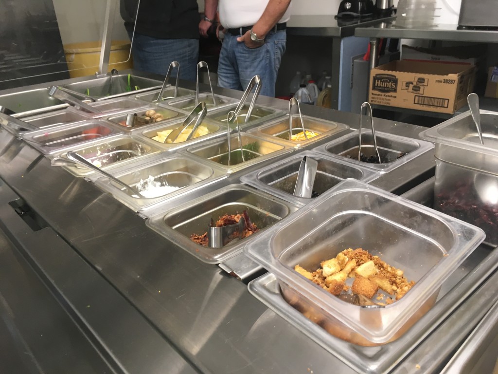 The Student Life Committee helped install a salad bar inside the HHS cafeteria. 